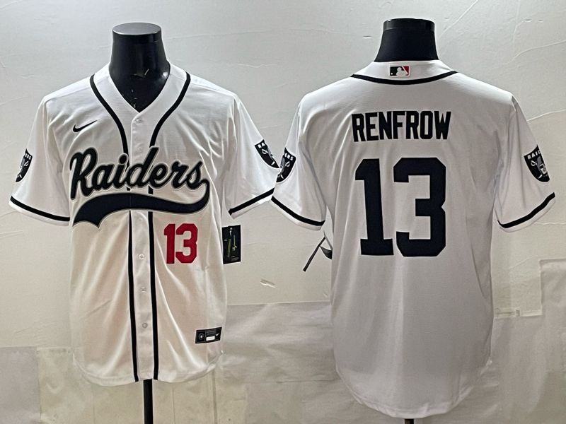 Men 2025 Oakland Raiders #13 Renfrow white 3th generation Joint Name Nike Limited NFL Jersey style 02